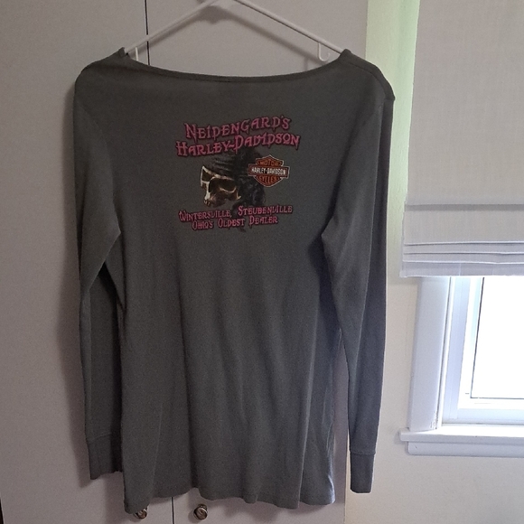 Harley-Davidson Gray Long Sleeve Top - Picture 3 of 5